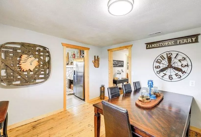 Deck & Scenic View: Historic Cabin In Piney Creek!