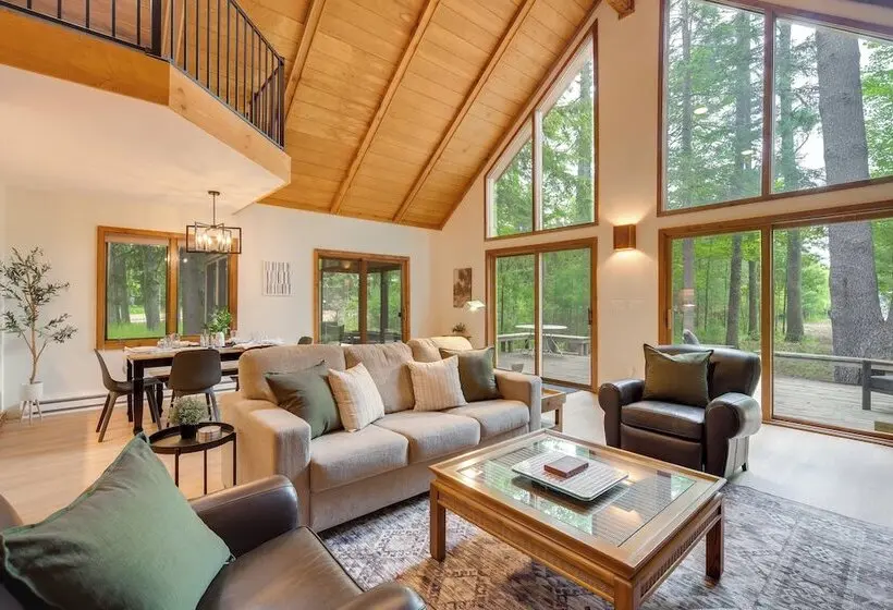 Private Beach On Shell Lake! Luxe Cabin Retreat