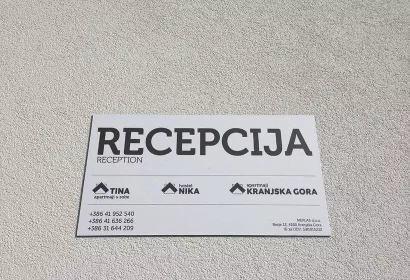 پانسیون Apartmaji In Sobe Tina