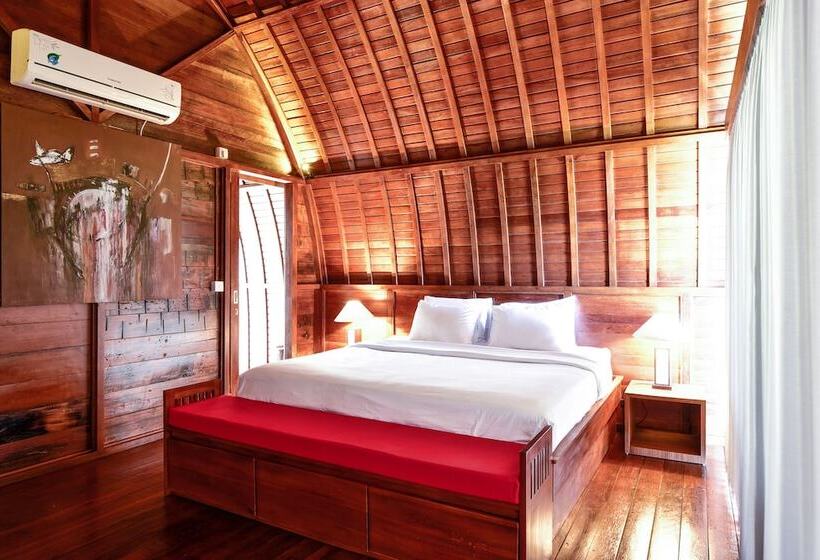 צימר The Lumbung Wood Villa