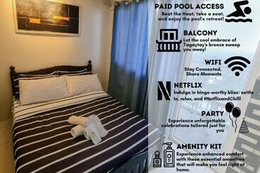 شقة فندقية Lush Tagaytay Smdc Wind With Balcony, Unli Netflix And Wifi