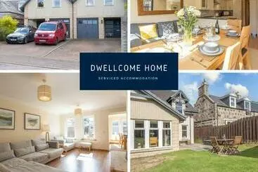 ツーリストアパートメント Dwellcome Home Ltd 5 Double Bedroom 3 Bathroom House Free Driveway Parking, 637 Mbps Wifi, Ideal For