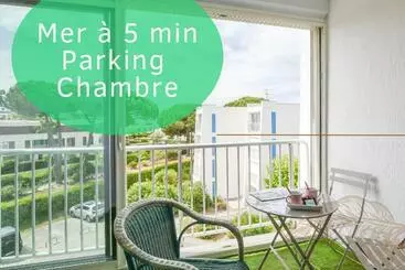 ツーリストアパートメント Escapades Marines Proche Mer Parking Privé