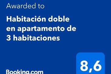 تختخواب و صبحانه Habitación Doble En Apartamento De 3 Habitaciones