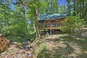 Mökkimajoitus Creekside  Cabin W/ Deck In Pisgah Forest!