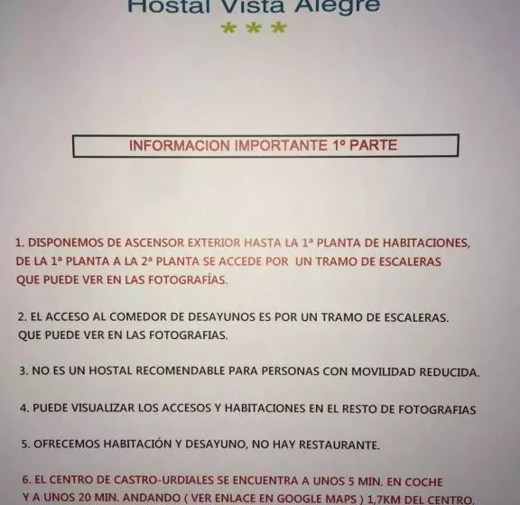 فندق Hostal Vista Alegre