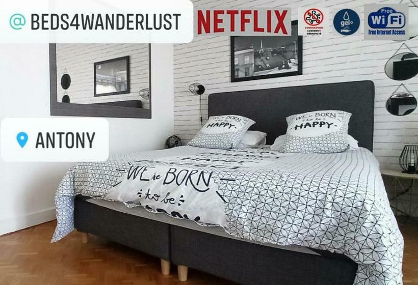 Le Parisien T1antony Berny By Beds4wanderlust   35m2 Avec Balcon   Aéroport Orly 5miles   Train Stat