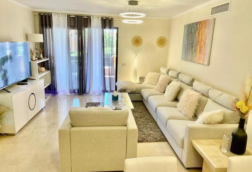 Casares Beach Golf Apartment With Private Garden Direct Pool Access
