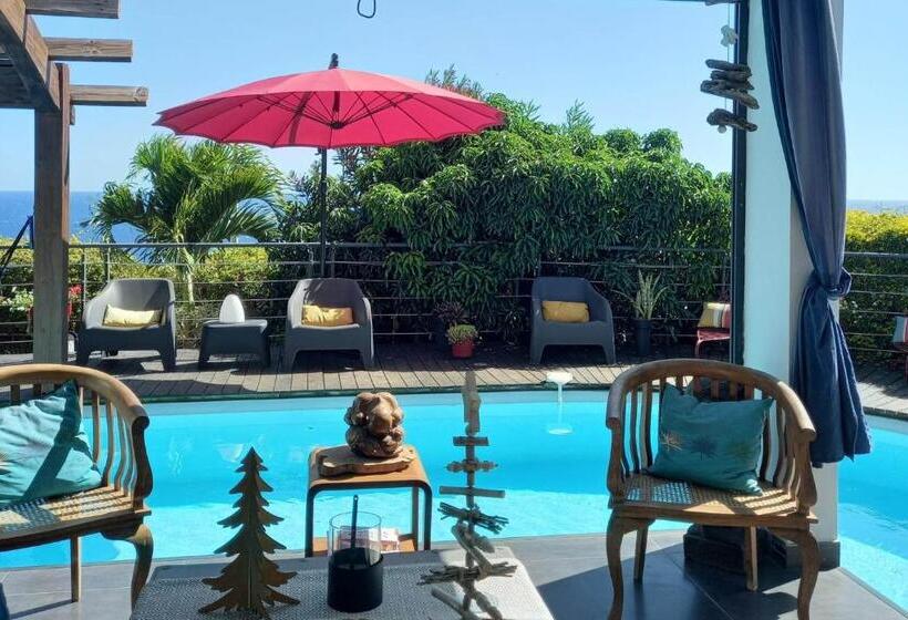 پانسیون Suite Indigo Jacuzzi Prive Piscine Vue Mer Acces Cuisine Laverie