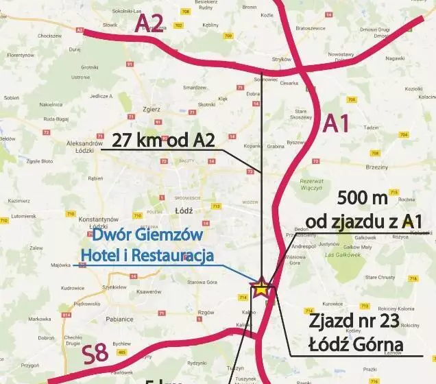 Dwór Giemzów Hotel   Autostrada A1