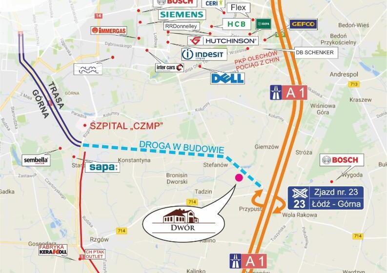 Dwór Giemzów Hotel Autostrada A1