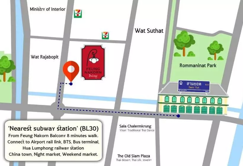 Hotelli Feung Nakorn Balcony Rooms And Cafe