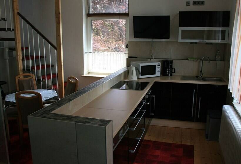 酒店 Ferienwohnung Am Kurpark