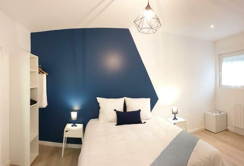 ペンション Chambres Privées Hyper Centre Epernay Lit 160x200cm