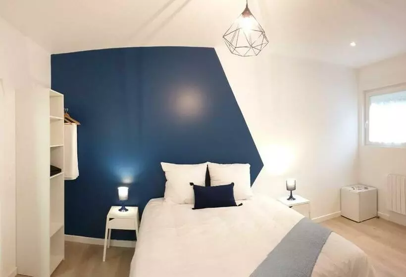 ペンション Chambres Privées Hyper Centre Epernay Lit 160x200cm