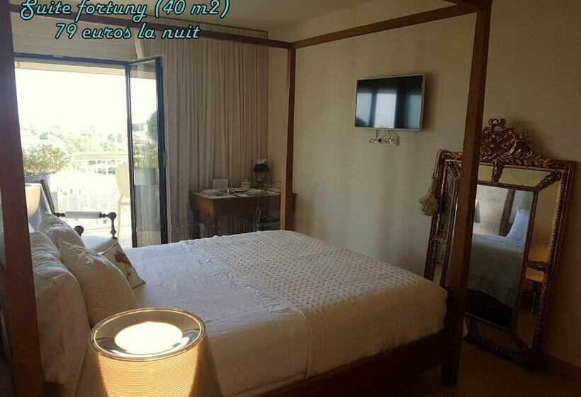 צימר Le Fortuny 3 Suites, 2 Apparts, 1 Chambre Proche Tram Ligne Aéroport Et Parking Gratuit