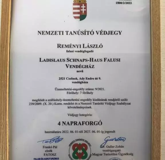 Majatalo Ladislaus Schnaps Haus Falusi Vendégház