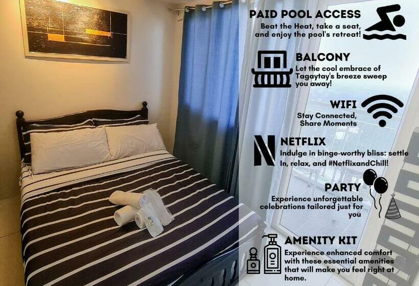 Lush Tagaytay Smdc Wind With Balcony, Unli Netflix And Wifi