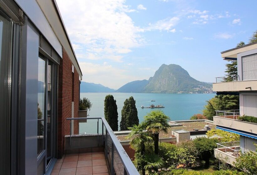 Lugano Blue Marine On Lake Shore