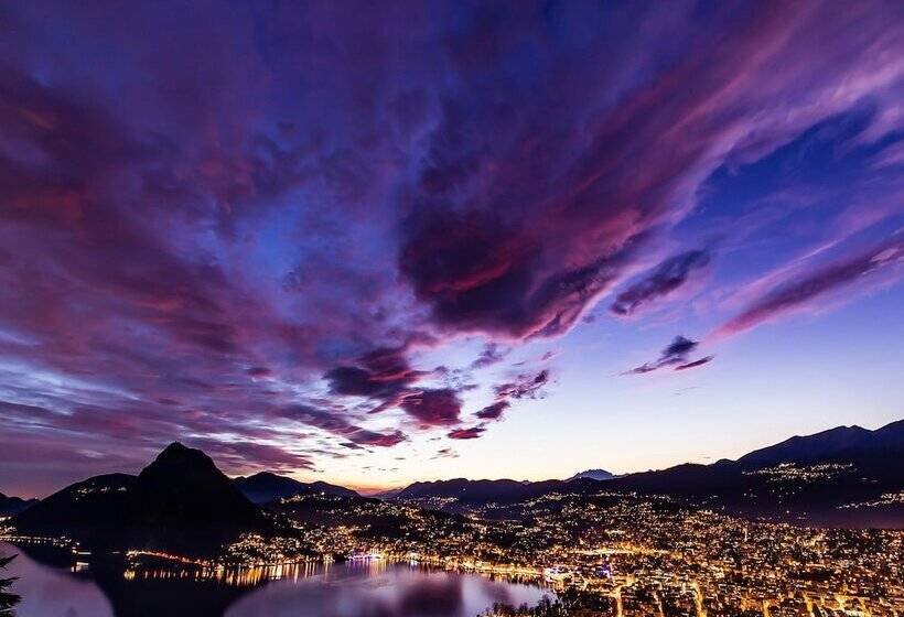 Lugano Blue Marine On Lake Shore