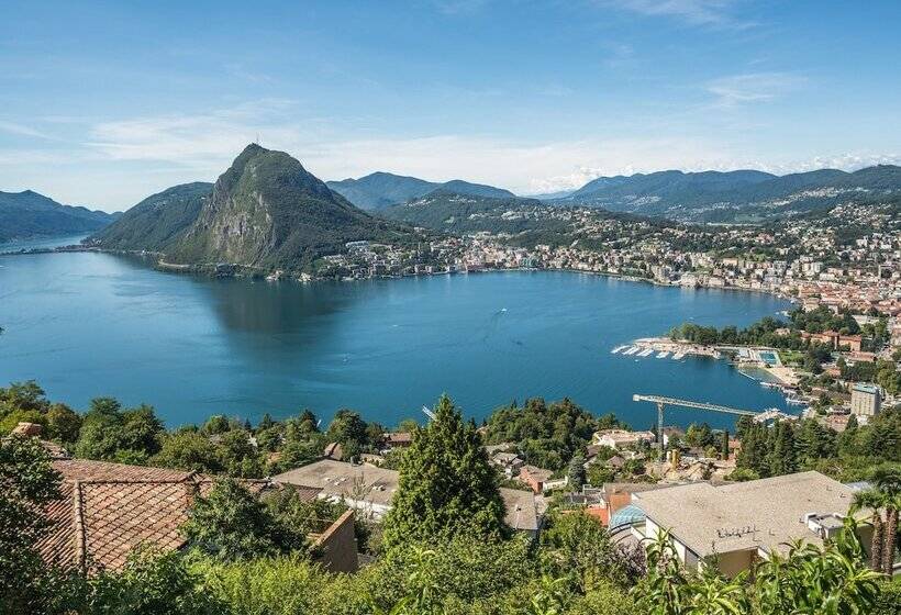 Lugano Blue Marine On Lake Shore