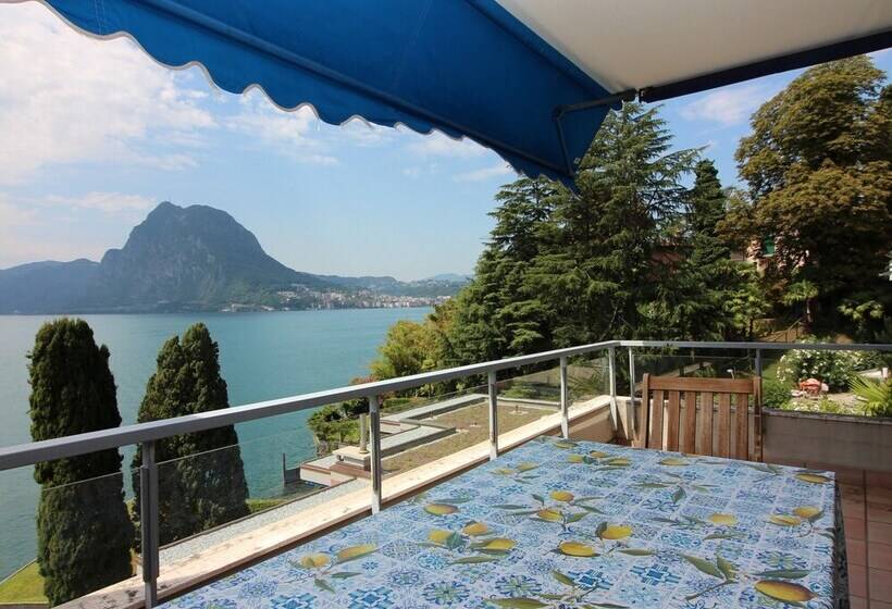 Lugano Blue Marine On Lake Shore