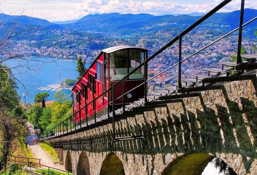 Lugano Blue Marine On Lake Shore