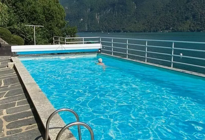 Lugano Blue Marine On Lake Shore
