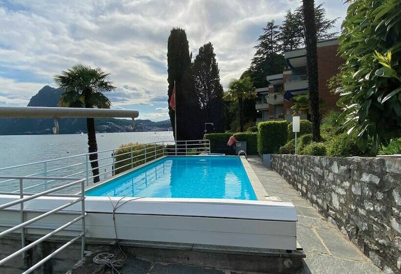 Lugano Blue Marine On Lake Shore
