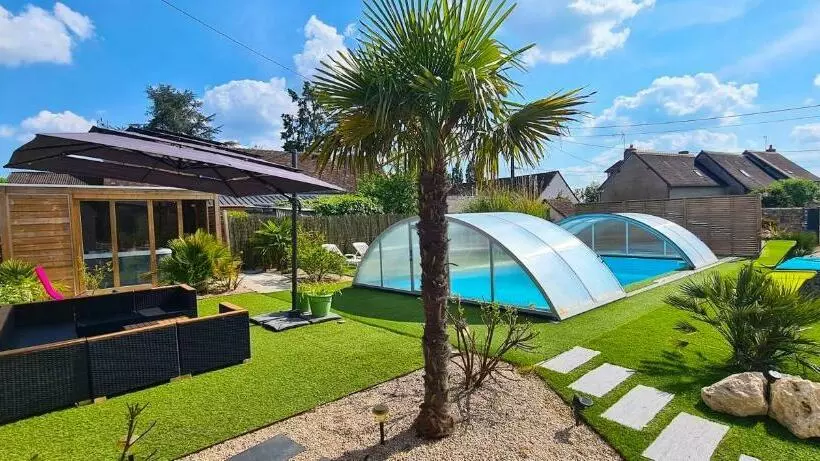 Maison De 6 Chambres Avec Piscine Privee Jacuzzi Et Jardin Clos A Mosnes