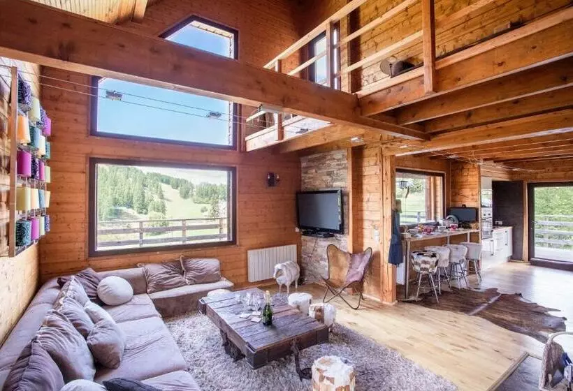 Chalet Massada  Piscine   Vue Sur Les Pistes Au Coeur De Vallberg   Jacuzzi   Wifi