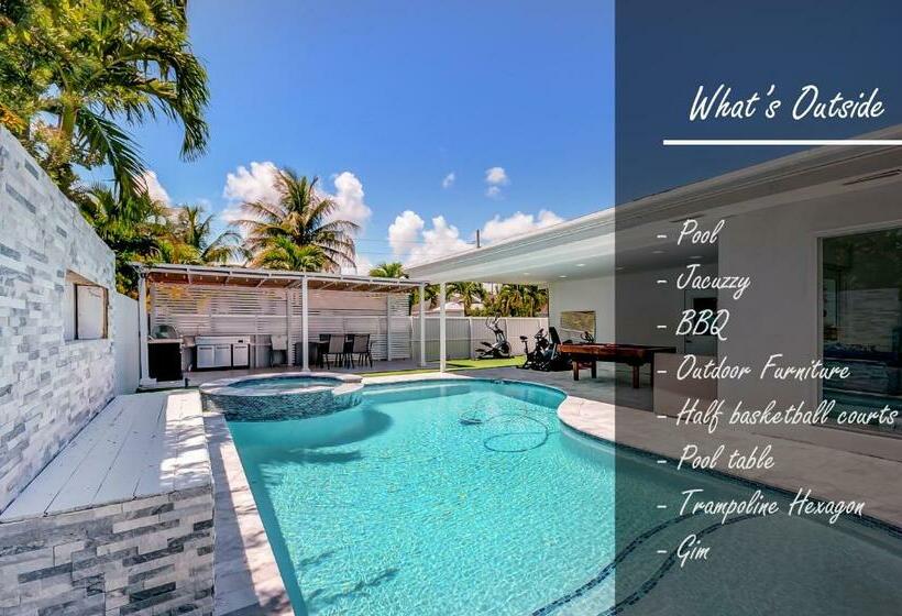 Miami Luxury House W Heated Pool & Jacuzzi