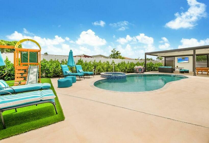Paradise In Miami 5br Heated Pool, Pool Table & Jacuzzi L51
