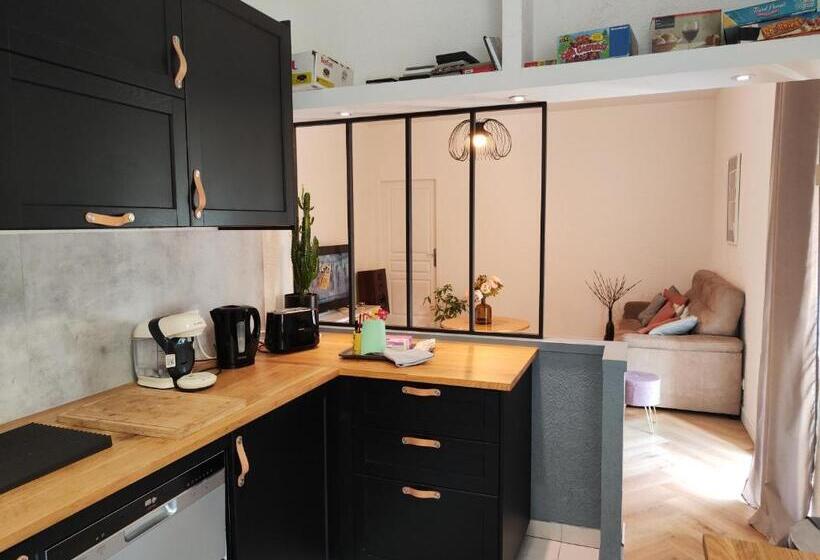 Le Petit Angle Appartement 2 Pièces, Plein Centre Ville, Près De La Gare Jusqu à 4 Personnes