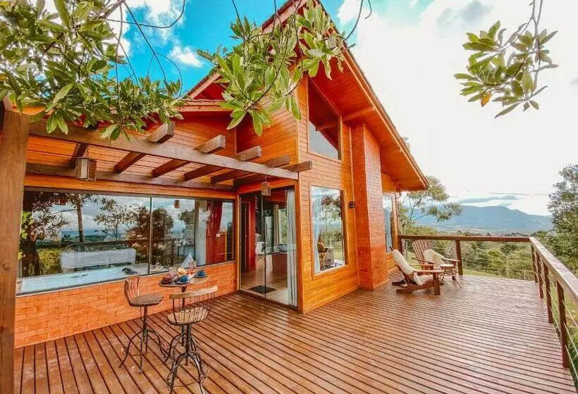 Cabana Romântica Na Serra Com Hidro, Lareira, Lagos E Trilhas