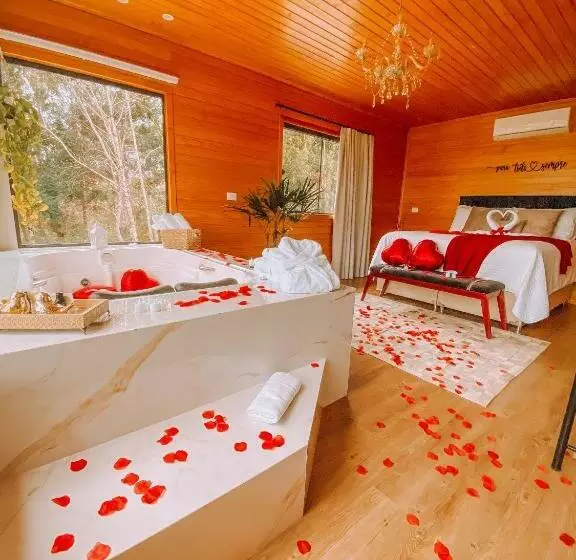 Cabana Romântica Na Serra Com Hidro, Lareira, Lagos E Trilhas