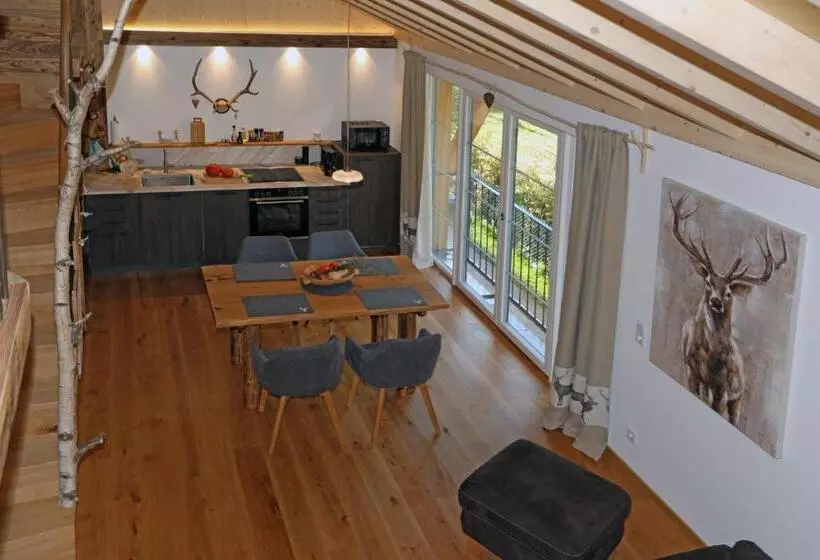 Ferienwohnung Birkennest Sauna Freisitz Almhütte