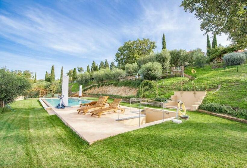 Podere Torricelle 69b Pancole Gr, Seaview Infinity Pool, Jacuzzi And Sauna, Exclusive Villa For 4 An