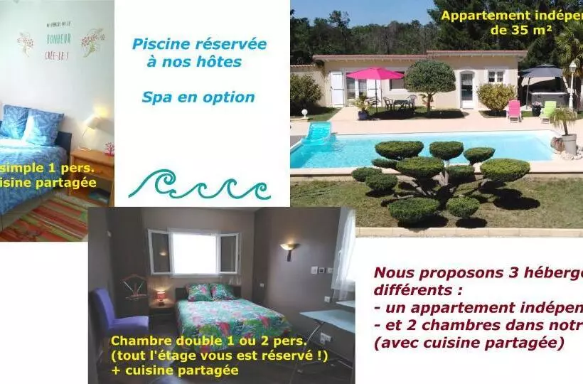 ベッドアンドブレックファースト Coeuraccords, Spa & Bien être Au Calme Naturiste Toute L Année