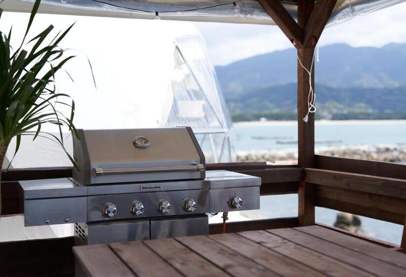 호텔 Itoshima Sdgs Village Chikyu Mirai 海の大パノラマ 全室オーシャンビューのドームテント