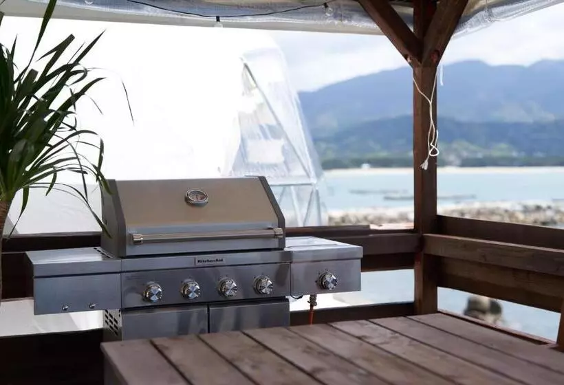 Hotelli Itoshima Sdgs Village Chikyu Mirai  海の大パノラマ 全室オーシャンビューのドームテント