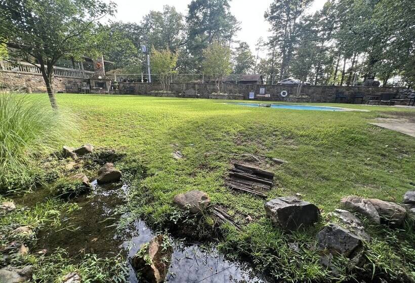 Lake View Two Bedroom, Two Bath Log Sided Cottage With Private Hot Tub Overlooking Lake Ouachita. By