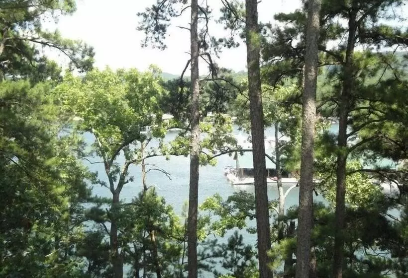 Lake View Two Bedroom, Two Bath Log Sided Cottage With Private Hot Tub Overlooking Lake Ouachita. By