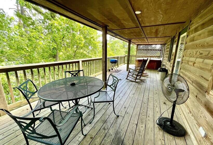 Lake View Two Bedroom, Two Bath Log Sided Cottage With Private Hot Tub Overlooking Lake Ouachita. By