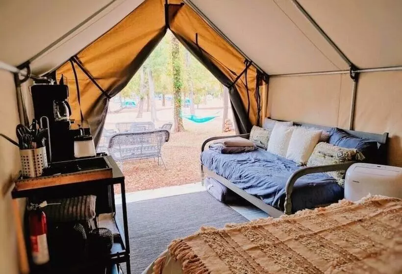 13 Blue River Camp   Glamping Cabin