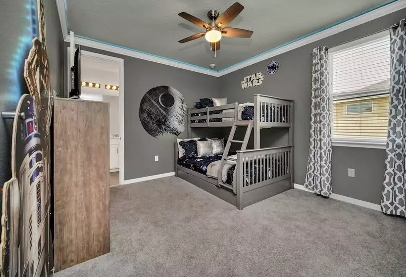 New Decor With Mickey, Nemo, Tinkerbell & Star Wars Rooms! Private Pool And Game Room