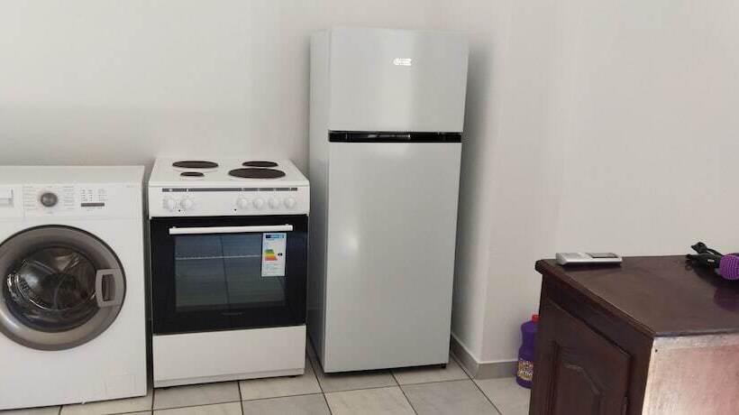 Perissa Art Villa   Kitchen & Washing Machine