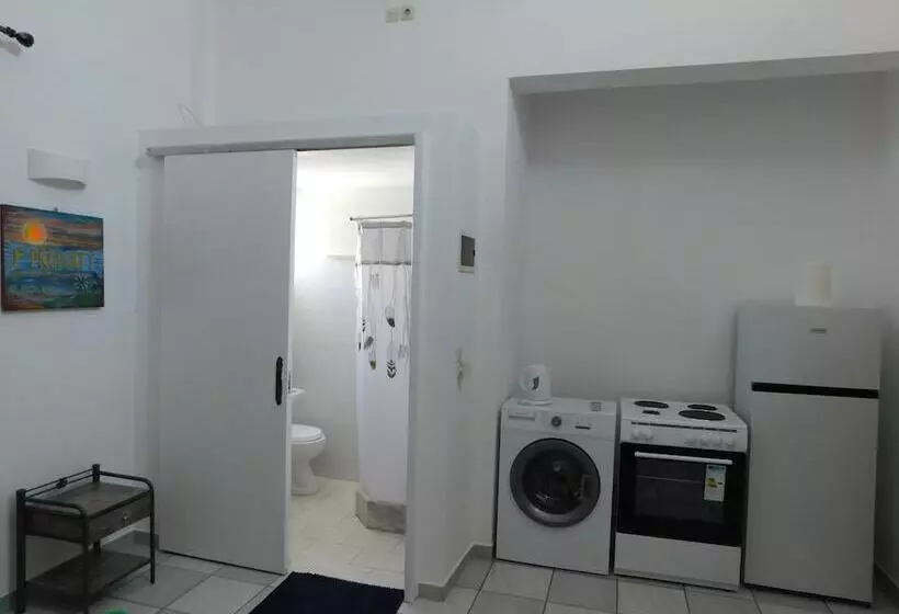 Perissa Art Villa Kitchen & Washing Machine
