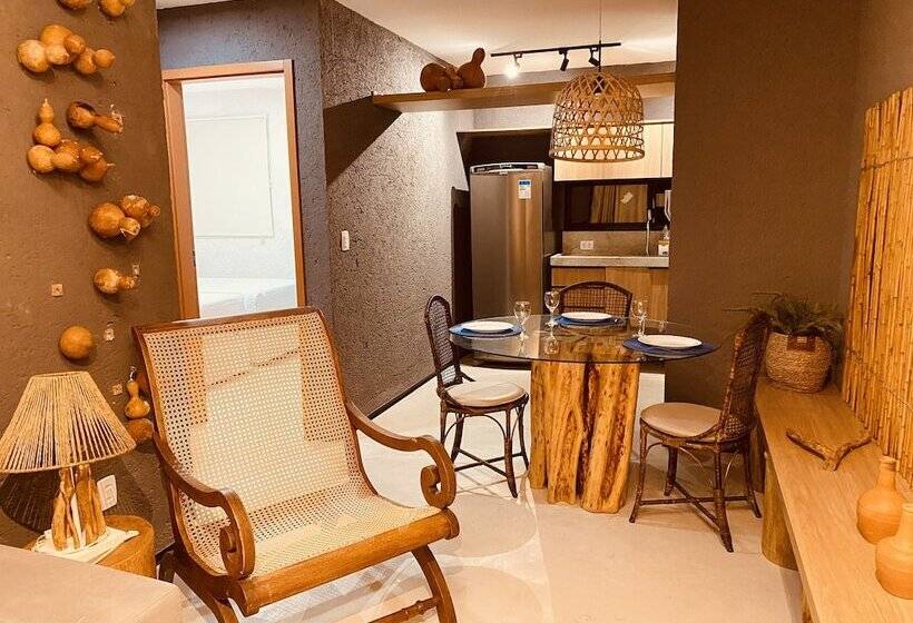 تختخواب و صبحانه Villas Patacho Milagres Ap 002 Bloco F