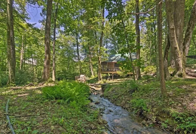 Creekside  Cabin W/ Deck In Pisgah Forest!